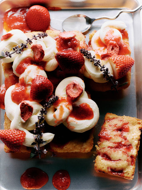 Olive Oil Cake with Strawberries and Chantilly Cream