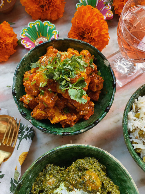 Paneer Jalfrezi with Red & Green Bell Peppers