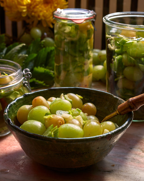 Pickled Celery & Green Grapes