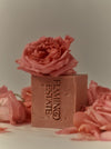Flamingo Estate Soap Brick Presented With A Rose And Pink Petals