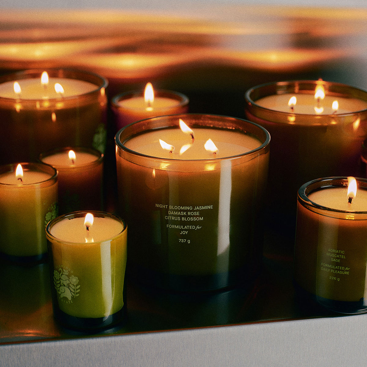 Jasmine Damask Rose XL Candle - Flamingo Estate