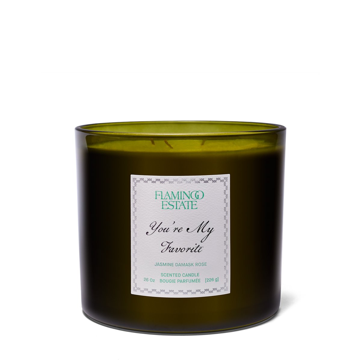 Personalized Jasmine Rose XL Candle - Flamingo Estate